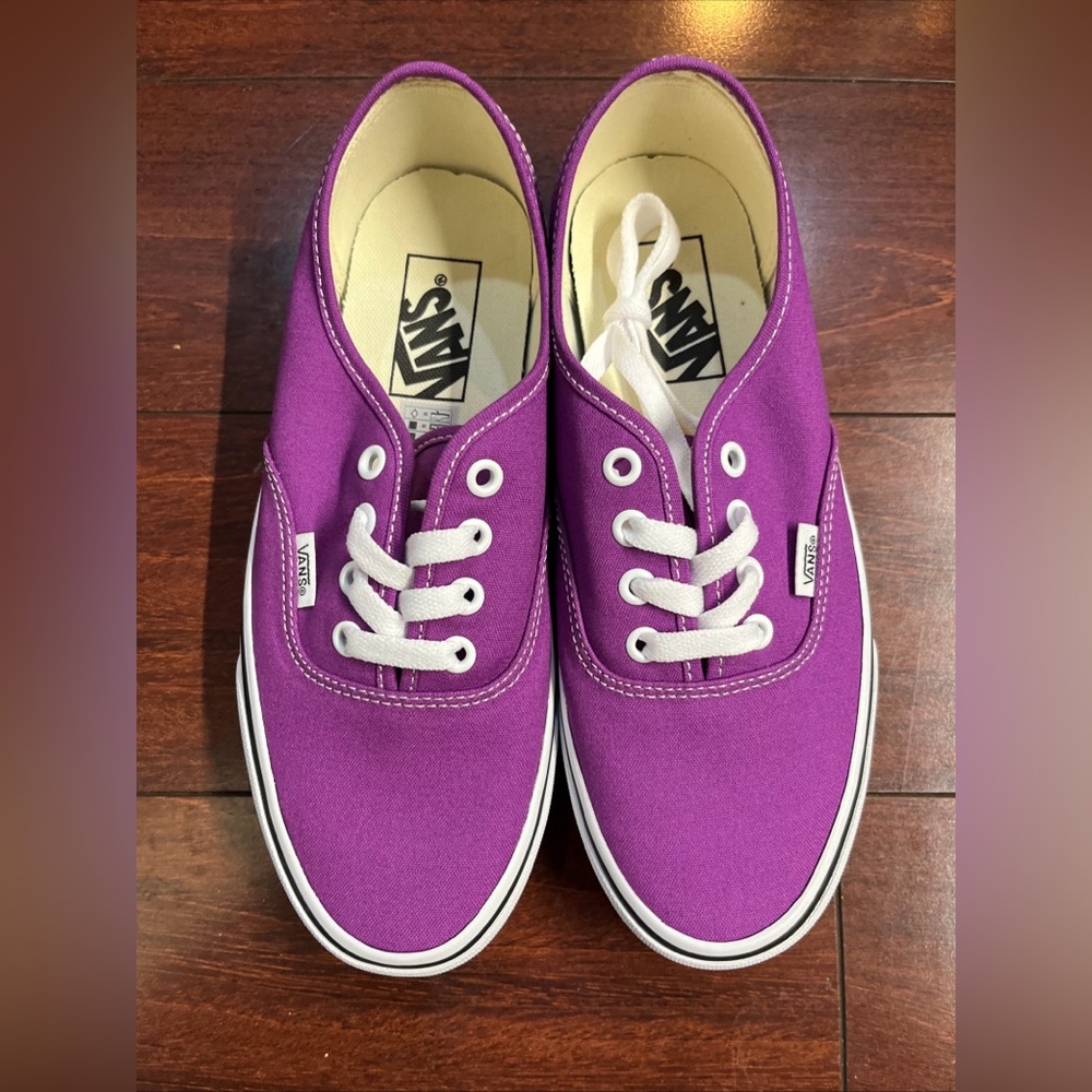 Womens 7.5 Vans Authentic Color Theory Willowherb Low Top Shoe Sneaker HALF BOX - Picture 12 of 16